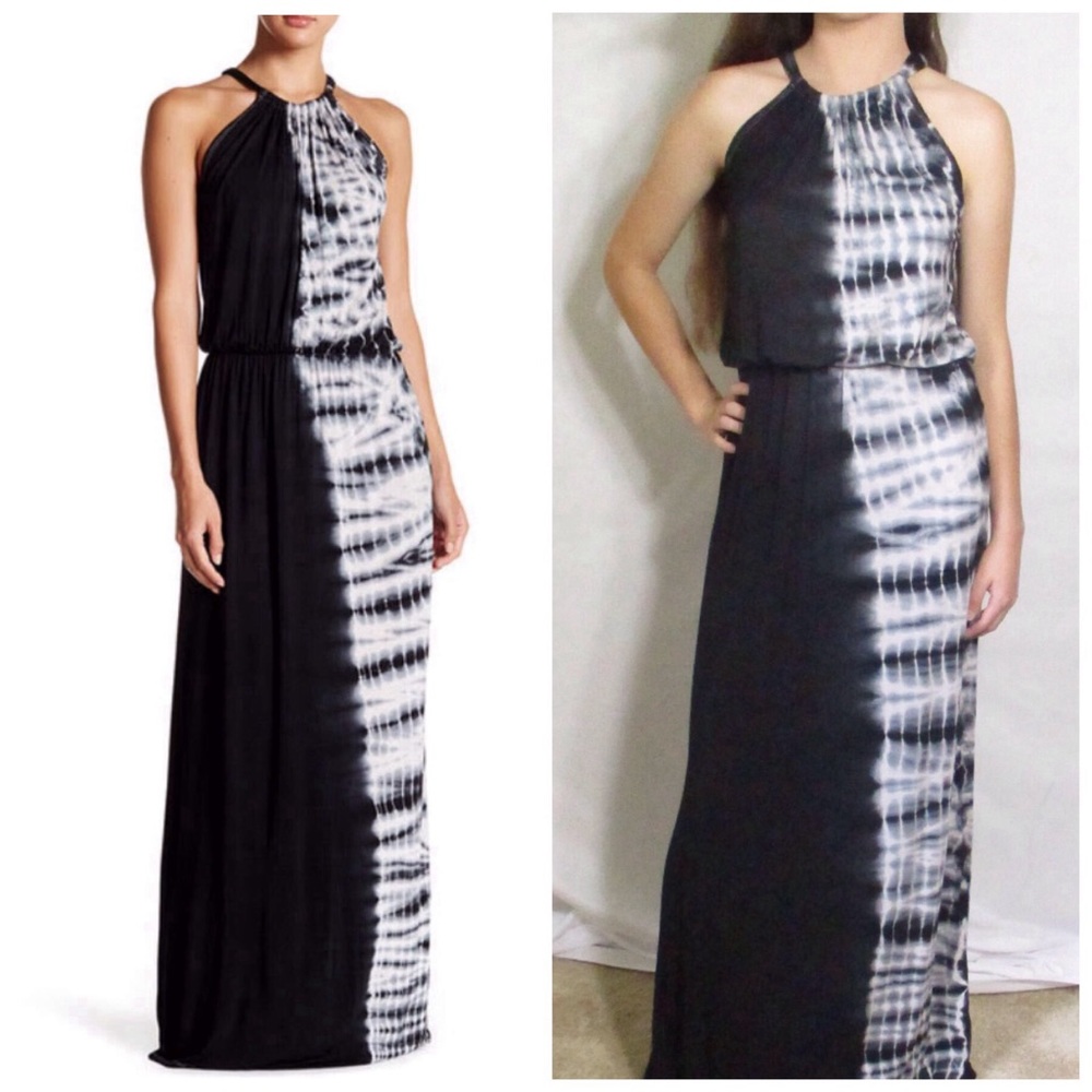 🔴 Tie Dye Halter Maxi Dress NEW by Go Couture